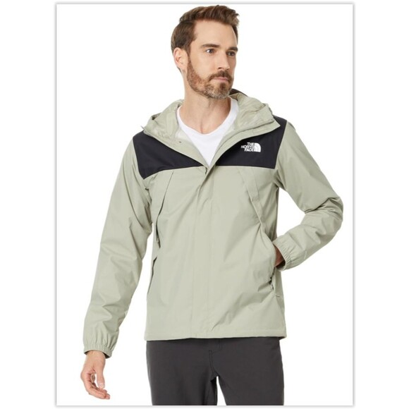 NWT The North Face Waterproof Rain Jacket Dry Vent Antora Clay Grey Black XXL